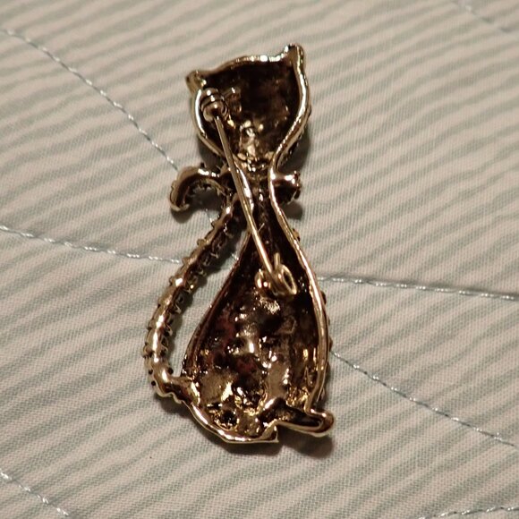 Retro atomic pinup cat brooch - Picture 2 of 2